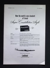 Original 1953 Advert Lockheed Super Constellation Aircraft Travel