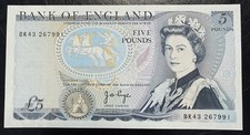 Old five pound note - £5,