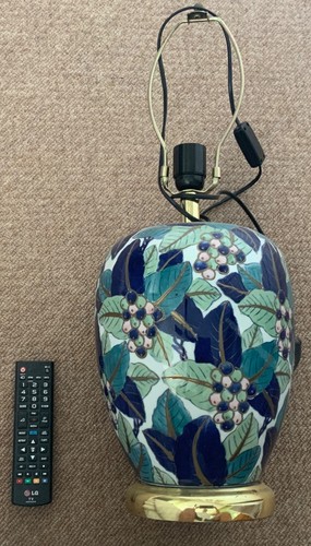 Large ceramic fruit table lamp - large,