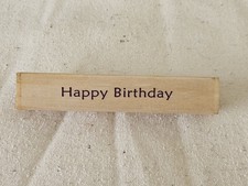 Whispers Words Happy Birthday Wooden Stamping Stamp Card Making Block