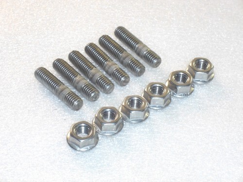 Stainless exhaust studs - 6x,