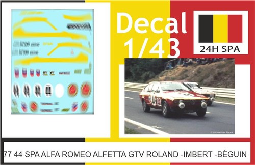 Decal 24h spa 1977 - 77,
