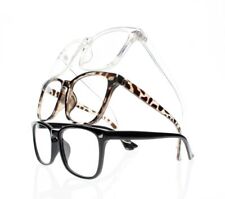 Women's Retro Big Square Acetate Nerd Geek Reading Glasses +4.5 +5.0 +5.5 +6.0