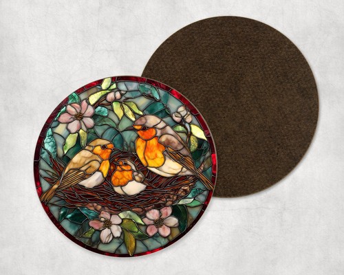 Robin bird family - family, spring