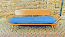 Ercol 3-seater Daybed / Sofa / Studio Couch - Beech / Elm - Mid Century 