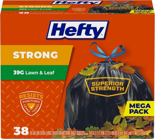 Hefty strong lawn leaf trash - strong,