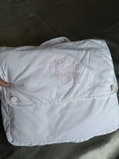 Baby Dior Pink Blanket Cotton With Embroidery Rose Dior Logo