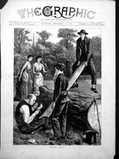 Old Bearer Waits Sydney P Hall Adults Seesaw Log Tennis Net News 1883 Victorian