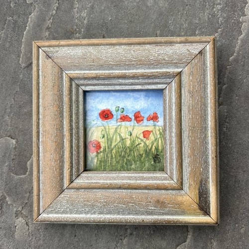Framed miniature poppy - framed,