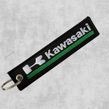 Kawasaki Fabric Embroidery Keyring Motorbike Fabric Key Chain Embroided