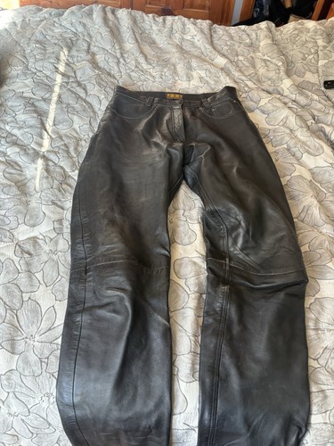 Leather motorcycle trousers - leather,