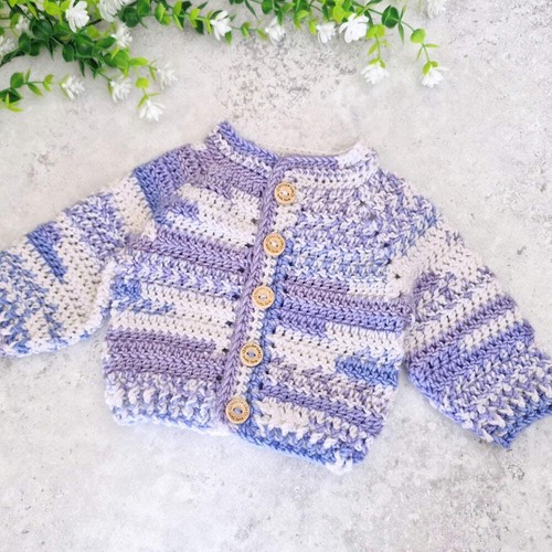 Handmade crochet baby cardigan - handmade,