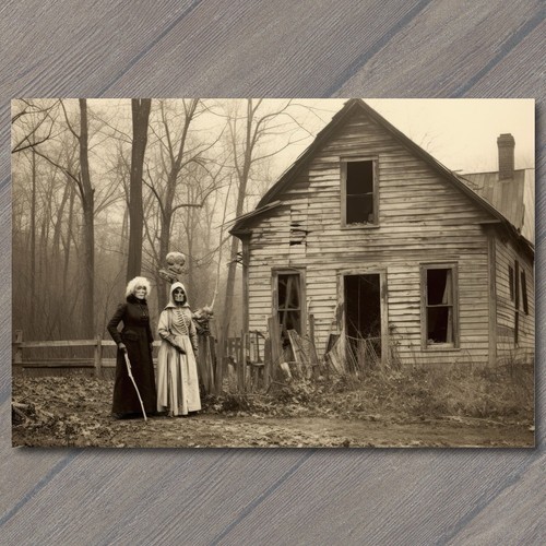 Postcard weird creepy - weird,