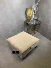 Velvet Square Ottoman Coffee