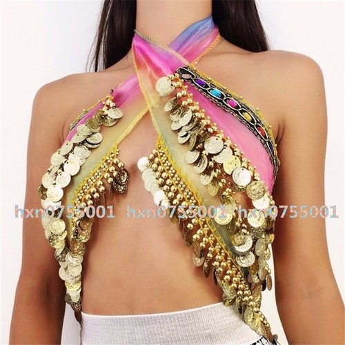 Sequin coins top belly - coins,