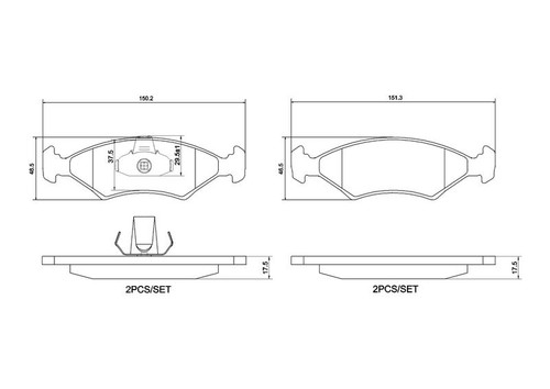 Brembo front brake pad - front,