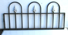 Pair Vintage Wrought Iron Black Feature Wall Railing Railings 112cmx51.5cm High