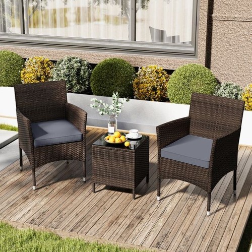 Bistro table and chairs set - table, 2