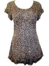 New fine leopard print fabric burnout top from Marks and Spencer sizes 6 10 16