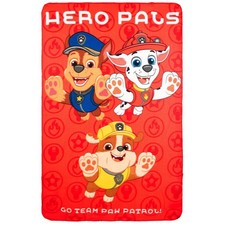Paw Patrol Fleece Throw Blanket 100 x 150 cm Large. Chase Marshall Rubble