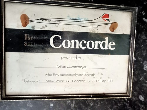 Concorde 1983 certificate