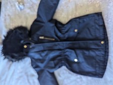 Girls Navy School Coat 9-10