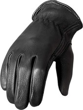 Mens Black Leather Driving