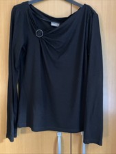 Ted Baker Jean Black Long Sleeved Top Ted Size 4 UK 14 Good Condition
