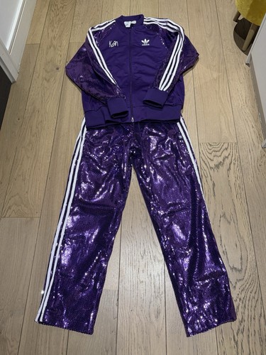 Korn adidas purple tracksuit - x,