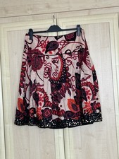 Monsoon Women's Casual 100% Silk Lined Boho A Line Skirt - Ladies Size UK 14