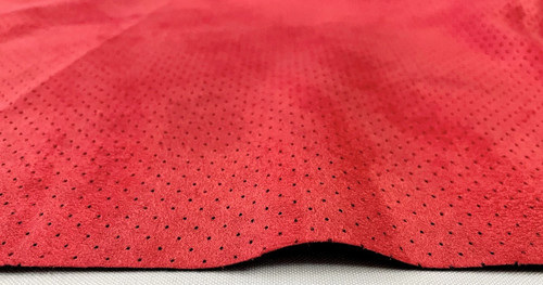 Crimson perforated faux - crimson,