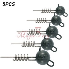 5pcs Corkscrew Round Jig Head