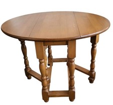 Vintage Small Drop Leaf Table Gate Leg Beechwood 