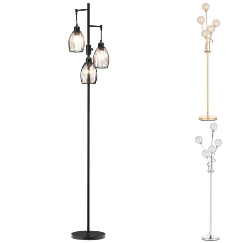Homcom crystal floor lamp - homcom, k9