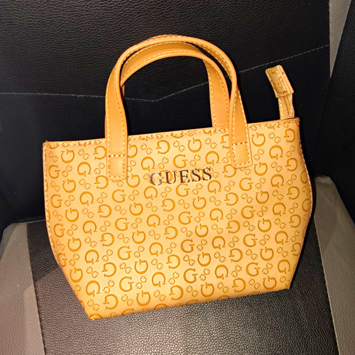Guess beige logo print mini - print,
