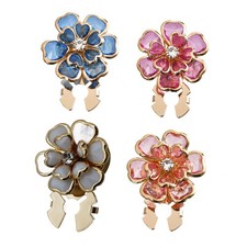 1pc Button Cover Flower Clip