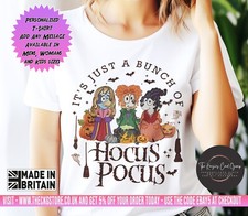 Personalised Bluey T Shirt Hocus Pocus Halloween Movie Birthday T Shirt V1