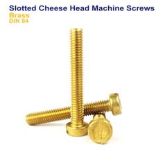 SLOTTED CHEESE HEAD MACHINE SCREWS BRASS (DIN 84) M8 - 8mm