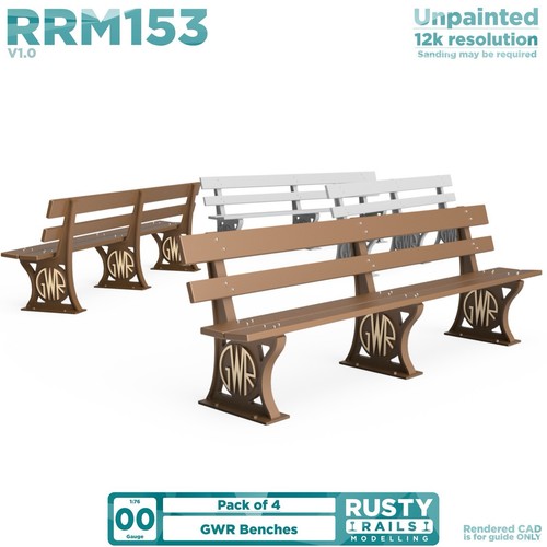 153 gwr benches - (4, pack)