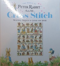 Hachette World of Peter Rabbit cross stitch binder & magazines 1-22 with folder.