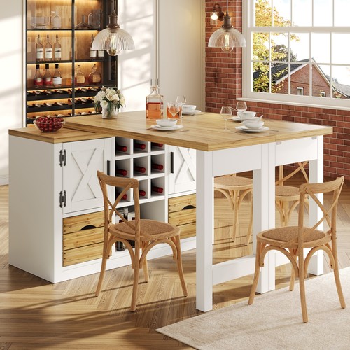 Extendable kitchen island - kitchen,