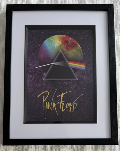 Framed gold foiled pink floyd - framed,