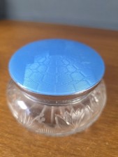 Vintage Art Deco Blue Enamel