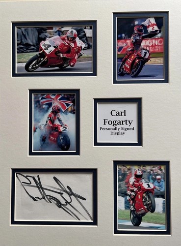 Motogp carl fogarty signed - signed, 16"