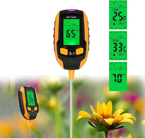 Digital soil ph tester - 4-in-1,