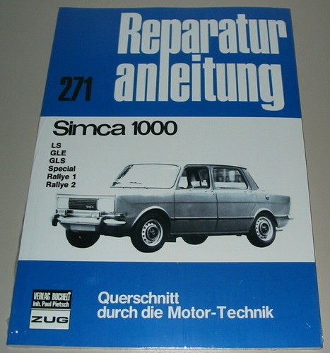 Reparaturanleitung simca 1000 - reparaturanleitung,
