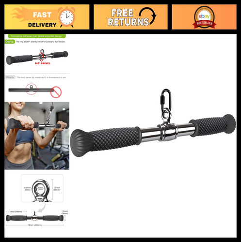 Rotating straight bar tricep - &,