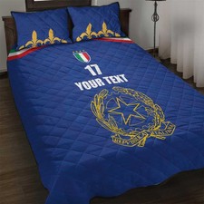 Italian Football Custom Quilt Bed Set Sporty Style LT17