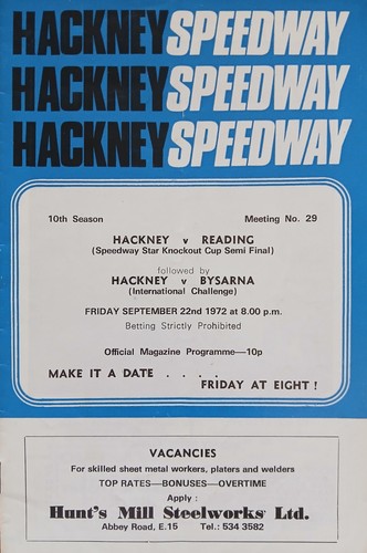 Hackney reading - hackney, v