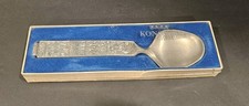 Konge Tinn Pewter Spoon  Hardanger Sylvplett Viking Mokkaskje 